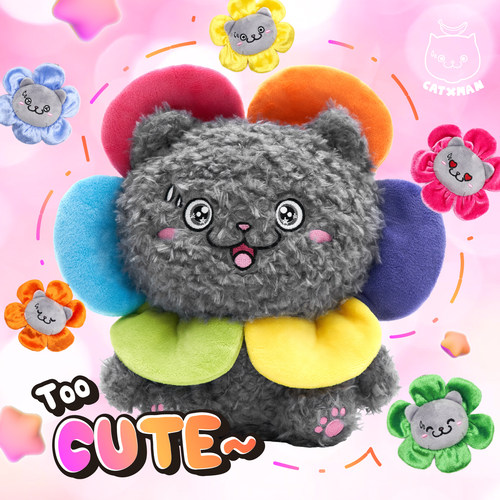 CATXMAN花朵造型猫星侠毛絨公仔