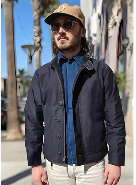 秋季复刻阿美咔叽海军N-1甲板服夹克男士DECK JACKET薄款立领外套