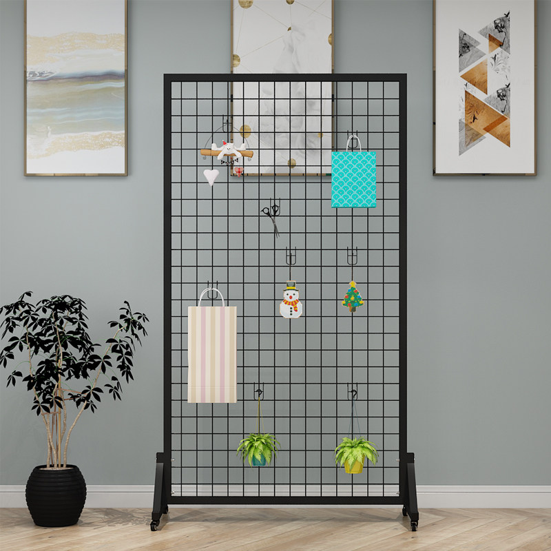 立式美术画展网架落地移动网片超市网格网架展会幼儿园饰品展示架