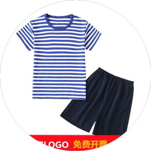儿童体能训练服海魂衫T恤短袖学生幼儿夏令营迷彩表演套装训练服