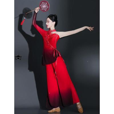 胶州秧歌服演出服女艺考九儿舞蹈服装古典舞扇子舞广场舞套装成人