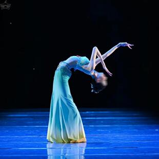 傣族舞春述演出服舞蹈服独舞艺考服装 纳大摆裙练习裙 孔雀舞西双版