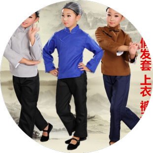 老太太演出服装奶奶老太婆百姓古代幼儿话剧儿童秧歌服村姑小品
