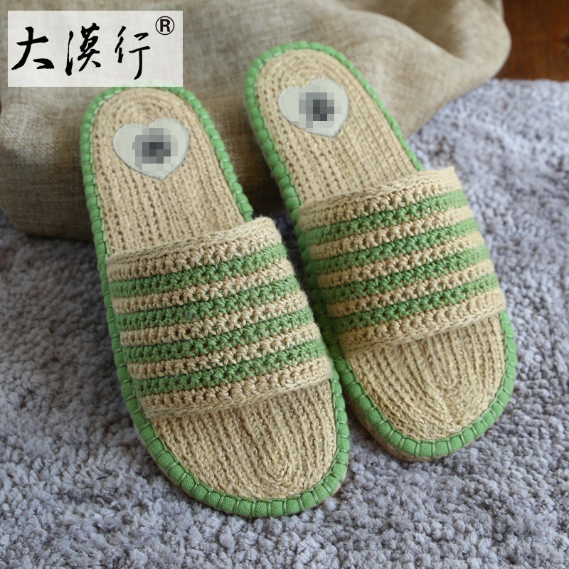 大漠行非遗手工女士麻编拖鞋吸汗