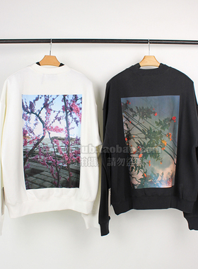 Gman高街 FOG ESSENTIALS 复线第六季加绒花卉图案全棉圆领卫衣