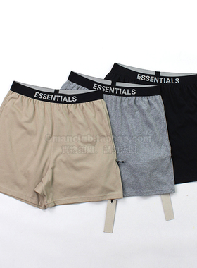 Gman高街 FOG ESSENTIALS 复线腰部字母提花松紧腰家居裤休闲短裤