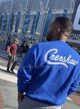 Gman高街FOG ESSENTIALS LA限定字母刺绣TMC宽松圆领加绒长袖卫衣