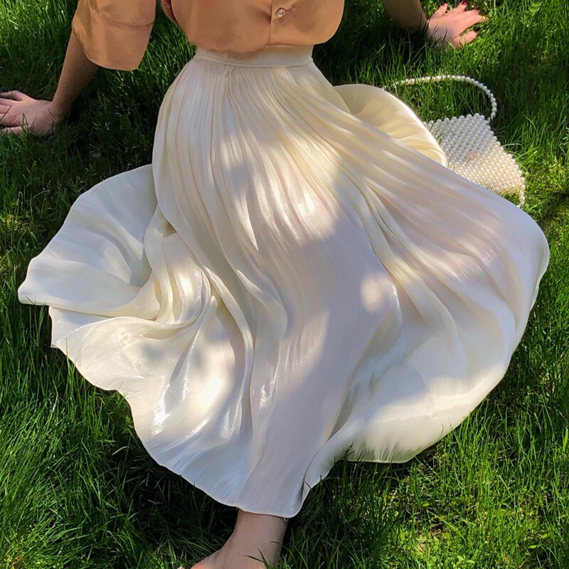 百搭显瘦长裙子甜美夏季百褶裙
