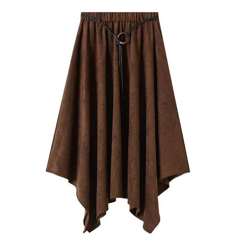 小众中长款高级感不规则a字裙