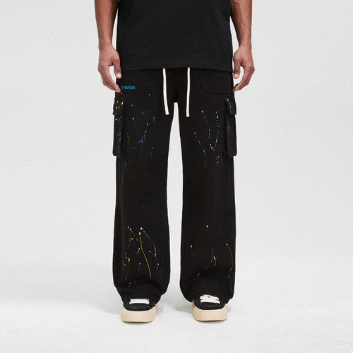 BONELESS泼墨工装休闲长裤