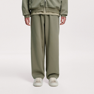 直筒阔腿裤 BONELESS基础LOGO廓形休闲卫裤 重磅宽松加厚抽绳运动裤