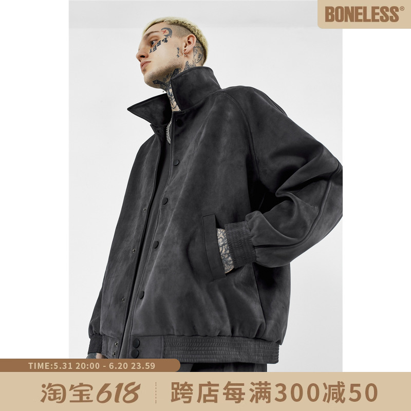 麂皮绒夹克boneless春秋冬