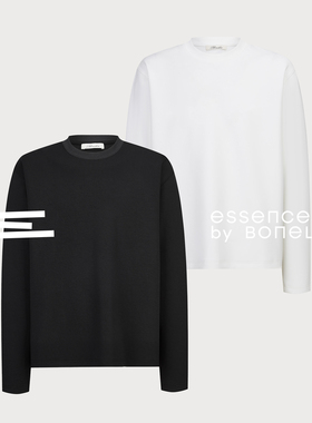 精梳棉莫代尔空气层长袖T恤cleanfit上衣支线Essence by BONELESS