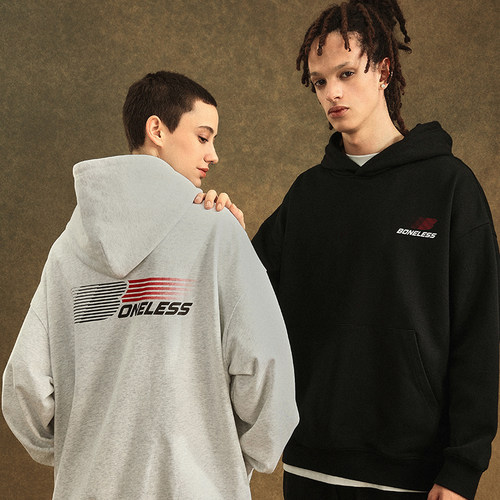 男女宽松外套秋季美式帽衫