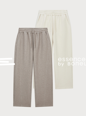 棉羊毛混纺解构扭缝设计弯刀休闲卫裤支线Essence by BONELESS