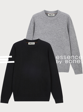 美丽诺羊毛高支套头毛衣百搭休闲针织衫支线Essence by BONELESS