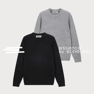 美丽诺羊毛高支套头毛衣百搭休闲针织衫支线Essence by BONELESS