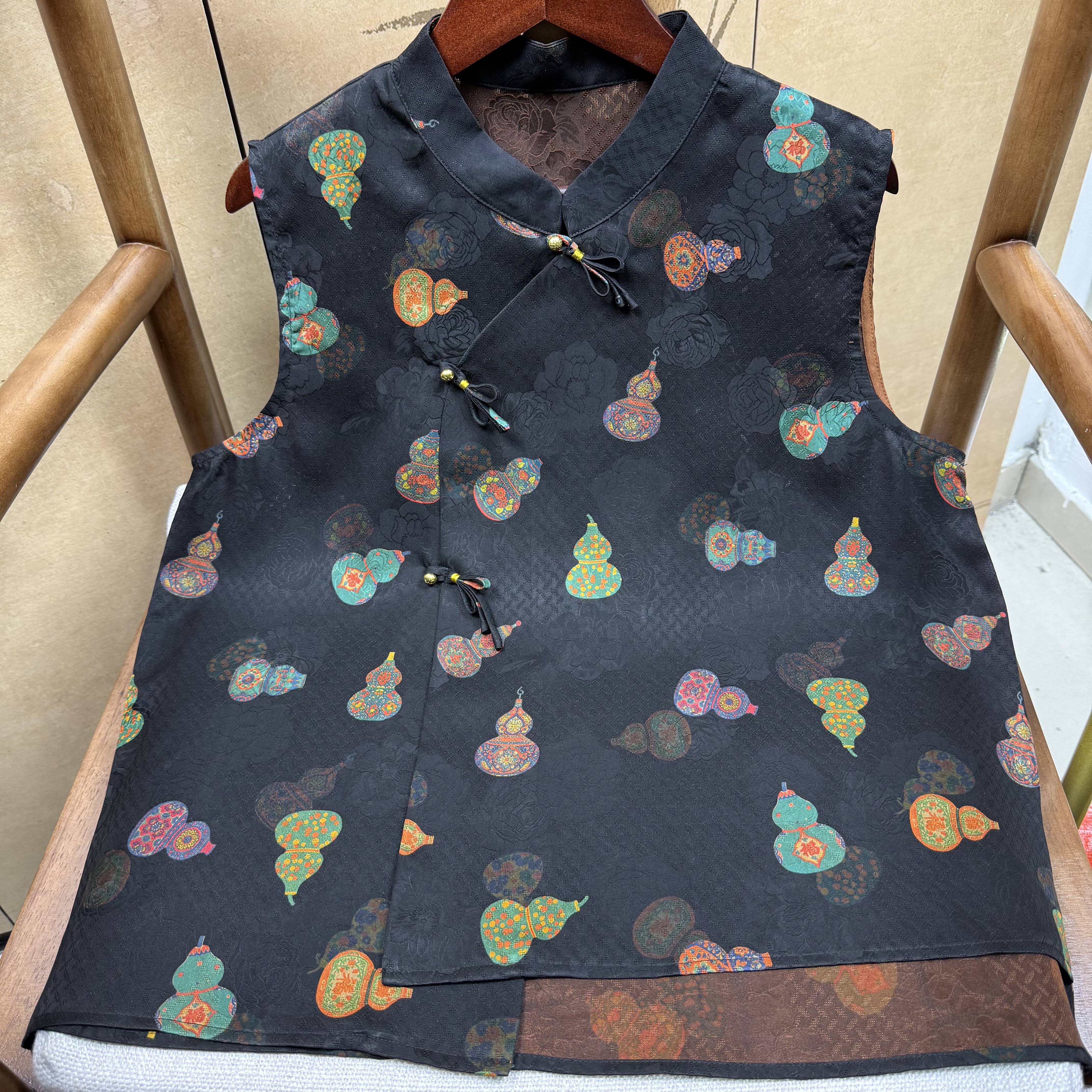 100%桑蚕丝香云纱花萝真丝葫芦短袖上衣设计气质显瘦百搭短袖2025,女装/女士精品,上衣,淘宝优惠券,粉丝福利购,淘宝优惠卷