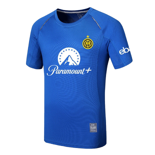 意甲国际米兰23-24主场足球衣服T恤卢卡库马丁内斯速干短袖男夏季