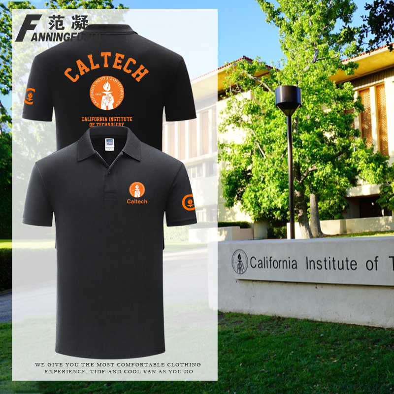 加州理工学院留学生夏短袖polo