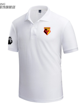 福德足球俱乐部周边英超Watford男女POLO保罗短袖T恤翻领宽松