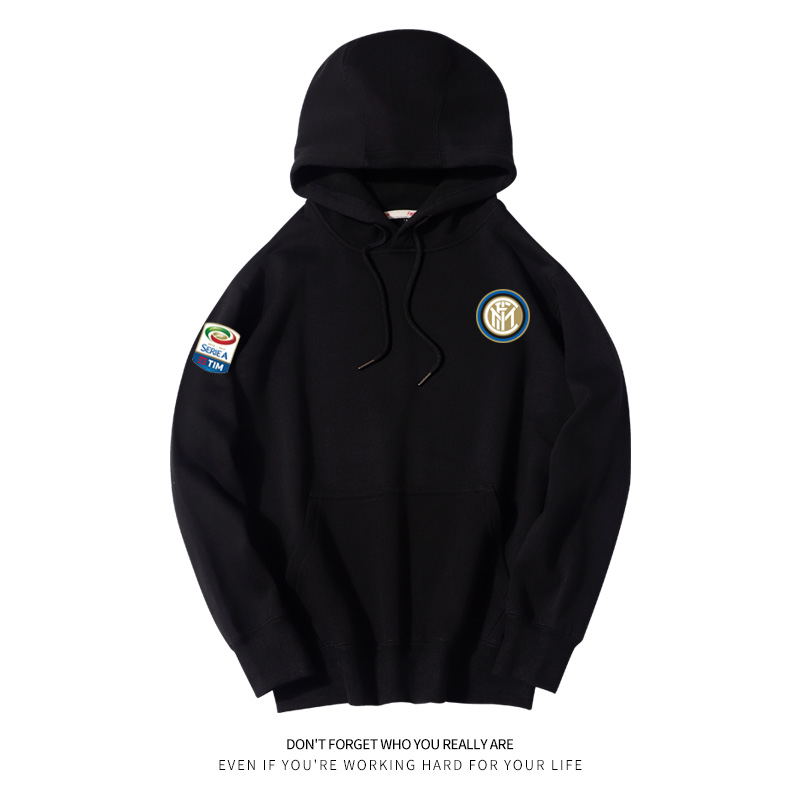 Inter国际米兰国米意甲队服运动连帽套头卫衣宽松男女情侣休闲装