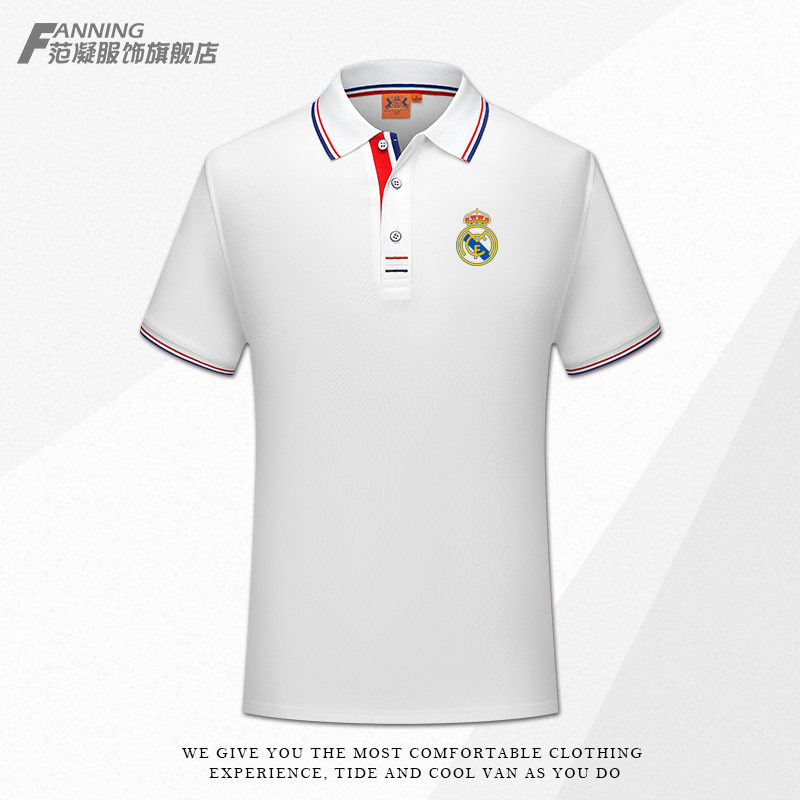 REAL MADRID LA LIGA REAL MADRID TRAINING TEAM JERSEY T-SHIRT MENS POLO SHIRT REAL MADRID SHORT SLEEVE SUMMER SOCCER