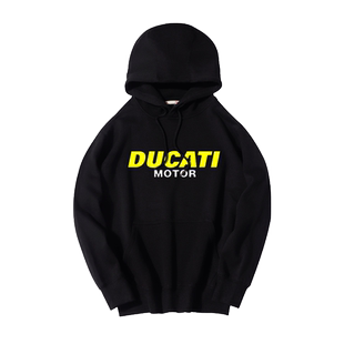 DUCATI杜卡迪LOGO连帽套头卫衣机车摩托车标志服秋冬外套宽松衣服