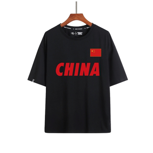 中国China国家队队服男女爱国运动体育短袖t恤夏训练服宽松半袖