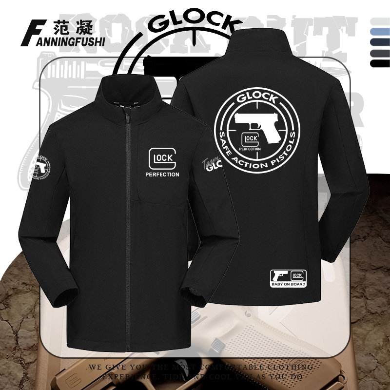 Glock格洛克战术射击俱乐部IPSC纪念版狩猎运动冲锋衣休闲外套男