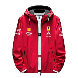 2025迈阿密大奖赛车法拉F1利车队纪念服定制连帽休闲夹克衫男外套