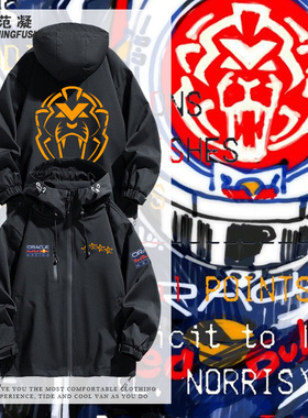 定制Max Verstappen维斯塔潘4星夺冠纪念狮子F1赛车迷大版冲锋衣