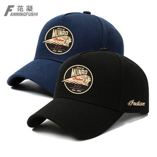 美式印第安人摩托车定制重机车朋克户外骑行遮阳鸭舌帽男棒球帽子