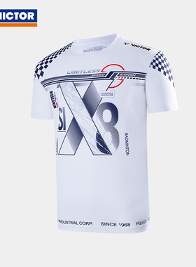 VICTOR/威克多羽毛球服训练系列针织运动短袖T恤 T-40043