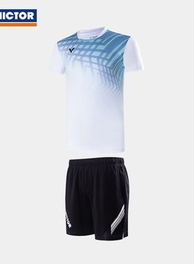 VICTOR/威克多官方夏季速干透气羽毛球男女针织运动套装 TR-40022