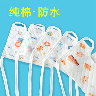 婴儿口水巾纯棉防水新生宝宝系带围嘴春秋防吐奶围兜绑带式口水兜