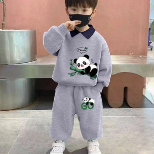 男童套装春秋季纯棉卫衣卫裤儿童两件套潮酷痞帅童装新款洋气衣服