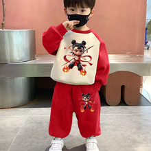 哪吒卫衣儿童套装2025新款洋气男童女童国潮长袖两件套春秋季衣服