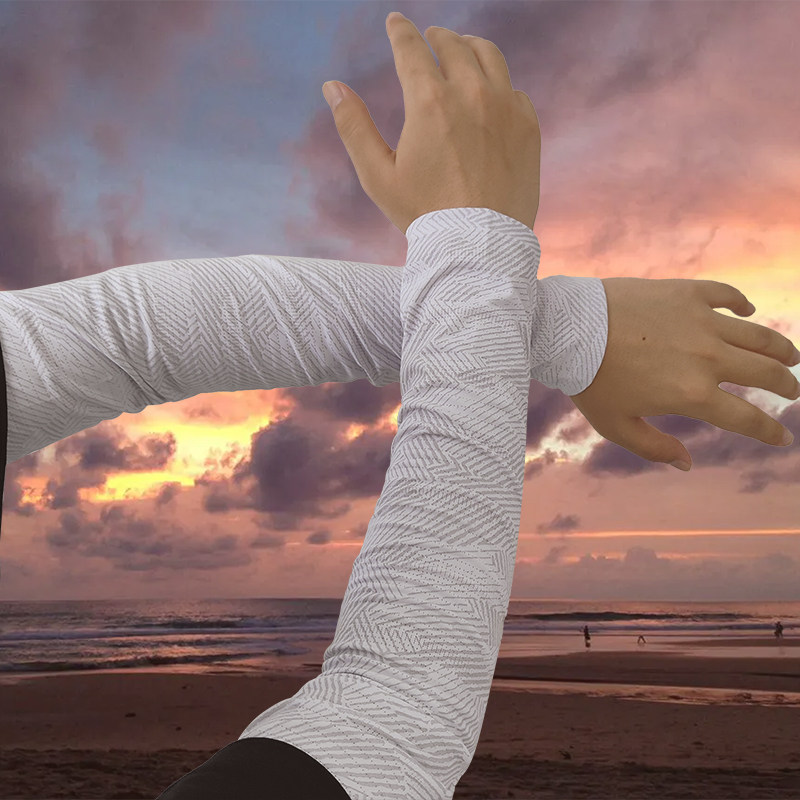 MENS ICE SLEEVE SUMMER HAND SLEEVE SUNSCREEN ICE SILK SUMMER DRIVING ARM SLEEVE HAND SLEEVE FASHION CYCLING ARM SLEEVE