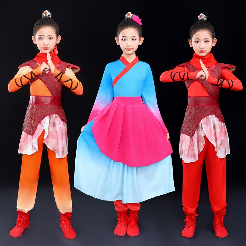 再现花木兰六一古装戏曲铠甲服装