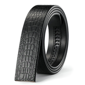 皮带男头层牛皮不带头自动扣皮带条真皮纯牛皮中青年3.5CM带身