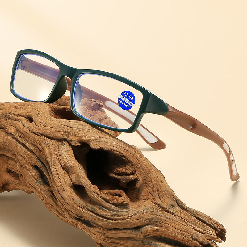 新款运动老花镜简约时尚双拼色