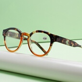 玳瑁框老花镜高级感时尚 洋气豹纹显年轻舒适弹簧腿中老年阅读远视