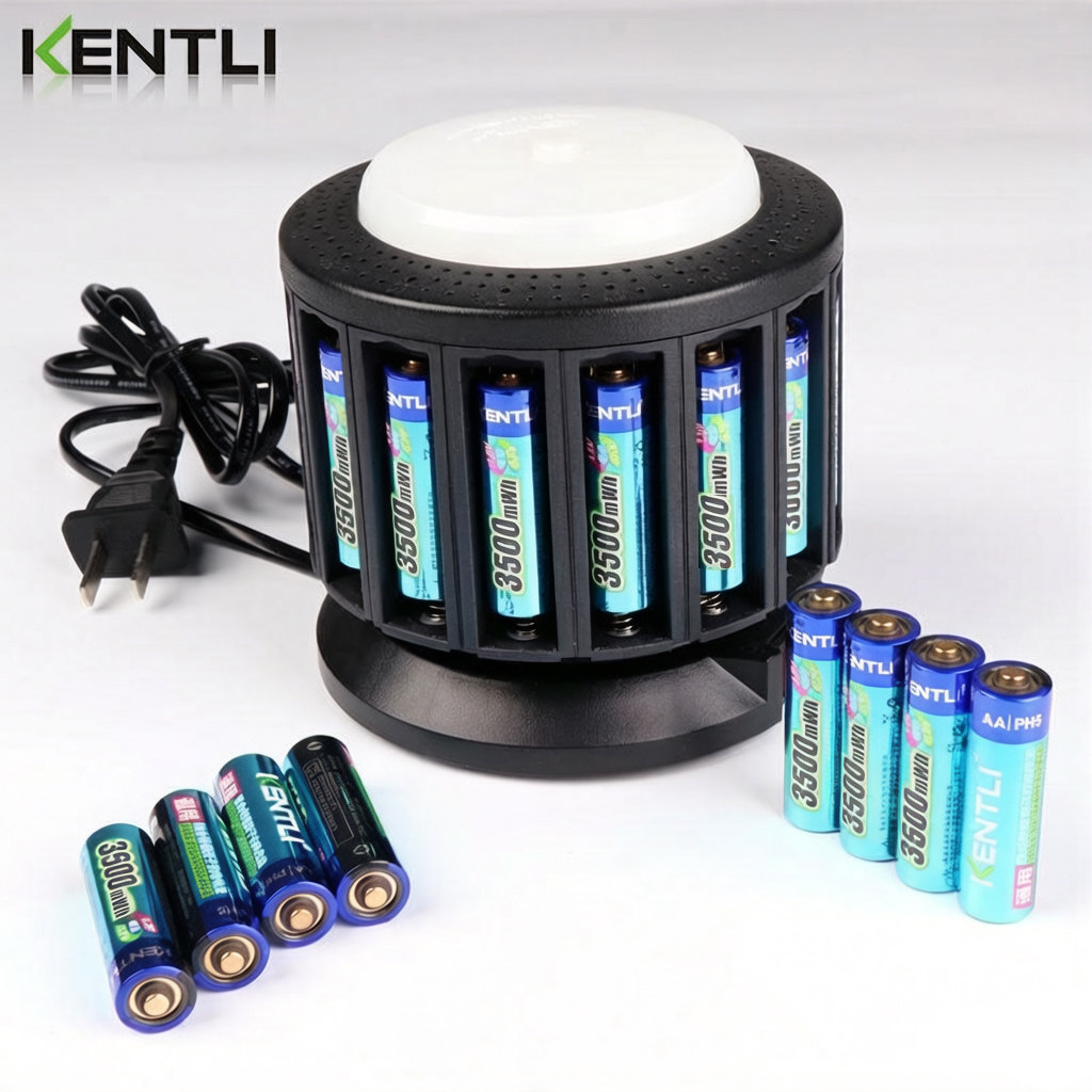 KENTLI金特力5号锂电池1.5V可充话筒麦克风闪光灯玩具用16节套装