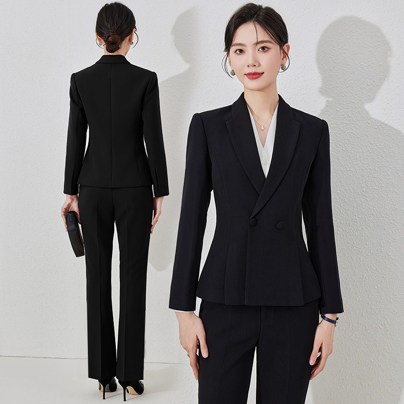 黑色西装套装女2026新款职业正装面试西服外套女阔腿裤气质工作服
