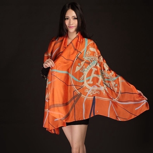 2025新款刘涛同款丝巾春秋百搭围巾女薄款桑蚕丝披肩时尚春秋款