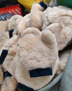 真羊毛双面多功能手套擦皮具手套擦车手套擦鞋羊皮毛一体不伤皮面