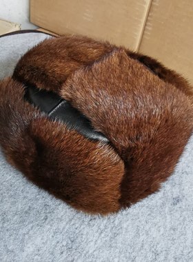 清仓库存旱獭雷锋帽男式真皮真毛冬季防水保暖护耳东北户外帽子