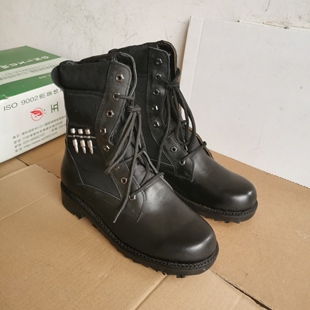 5302库存战靴男款高帮战术靴户外工装靴防滑耐磨真牛皮马丁靴单靴