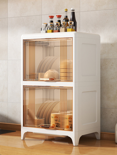 置物架厨房收纳架家用多功能橱柜多层放碗柜沥水消毒碗碟筷子盘子